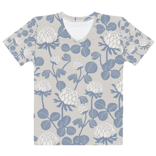 Grey Floral - Sustainably Made Women’s Short Sleeve Tee