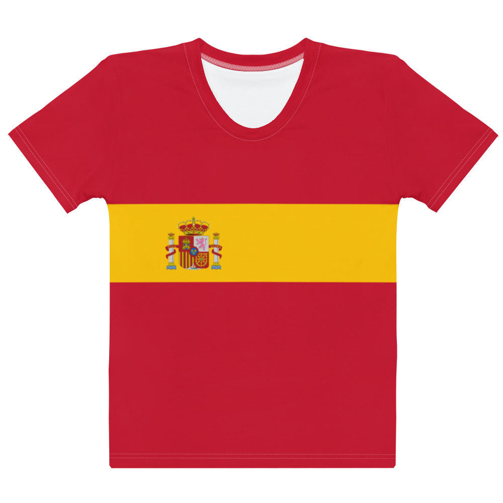 Spain Flag - Sustainably Made Women’s Short Sleeve Tee