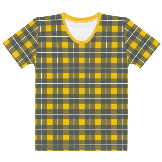 Yellow Tartan - Inspired By Harry Styles - Sustainably Made Women's Short Sleeve Tee