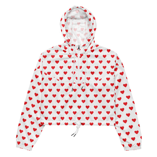 Heart Tile - Inspired By Harry Styles - Sustainably Made Women’s cropped windbreaker
