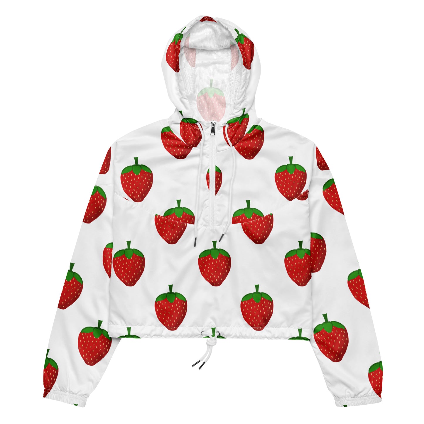 Strawberry Party - Inspired By Harry Styles - Sustainably Made Women’s cropped windbreaker