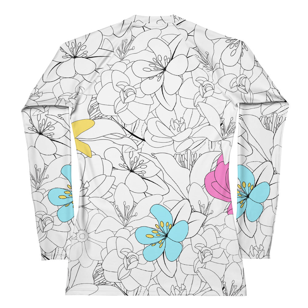 Outlines Floral - Sustainably Made Long Sleeve Tee