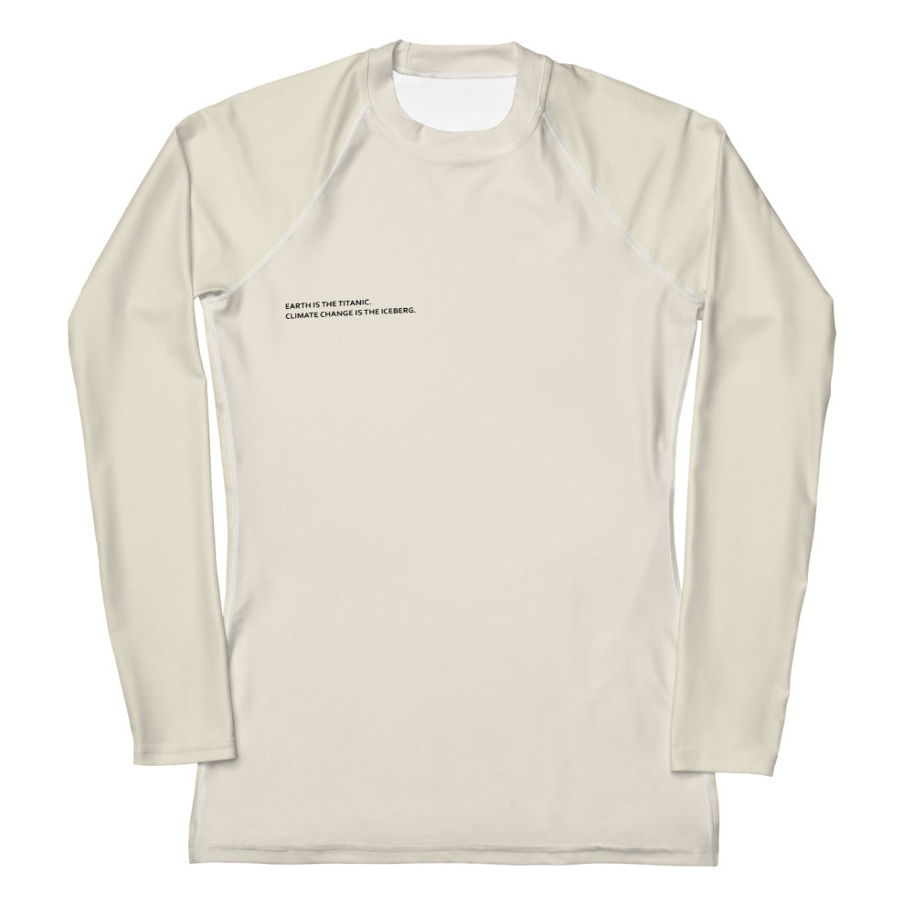 Light Grey Climate Change Global Warming Statement - Sustainably Made Women's Long Sleeve Tee