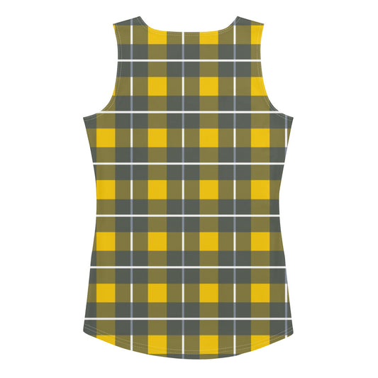 Yellow Tartan - Inspired By Harry Styles - Sustainably Made Tank Top