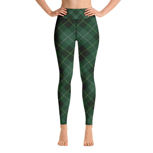 Deep Forest Tartan - Sustainably Made Leggings