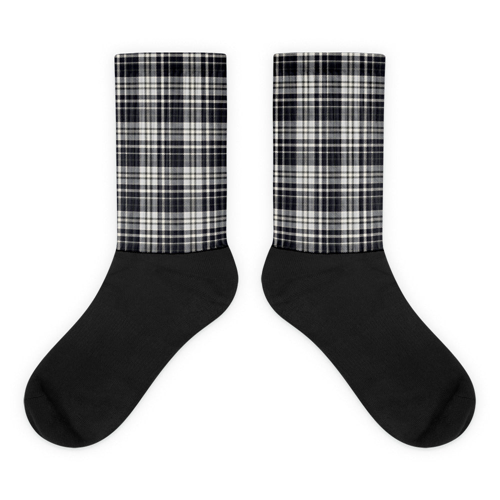 Black & White Tartan - Sustainably Made Socks
