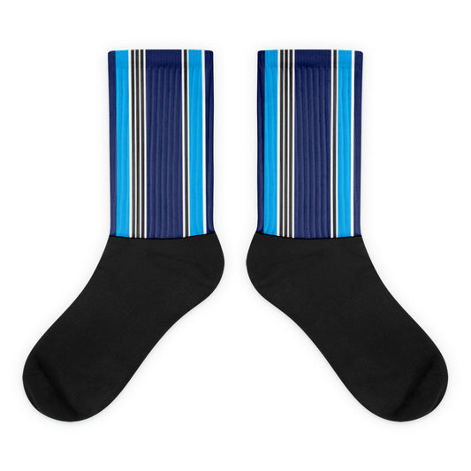 Vertical Blue - Sustainably Made Socks