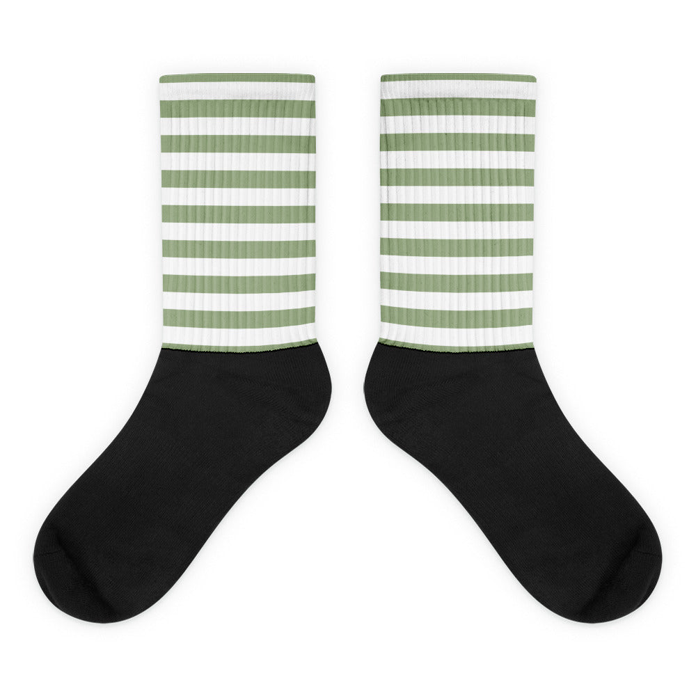 Olive Stripes - Sustainably Made Socks