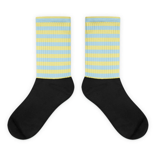 Blue Yellow Stripes - Sustainably Made Socks