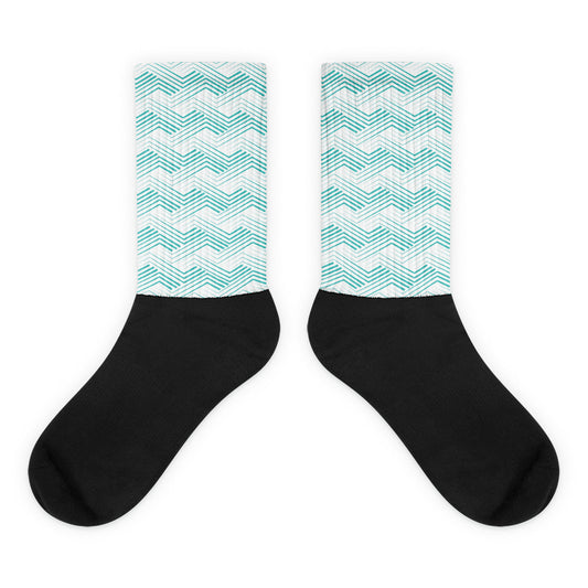Blue Zigzag - Sustainably Made Socks