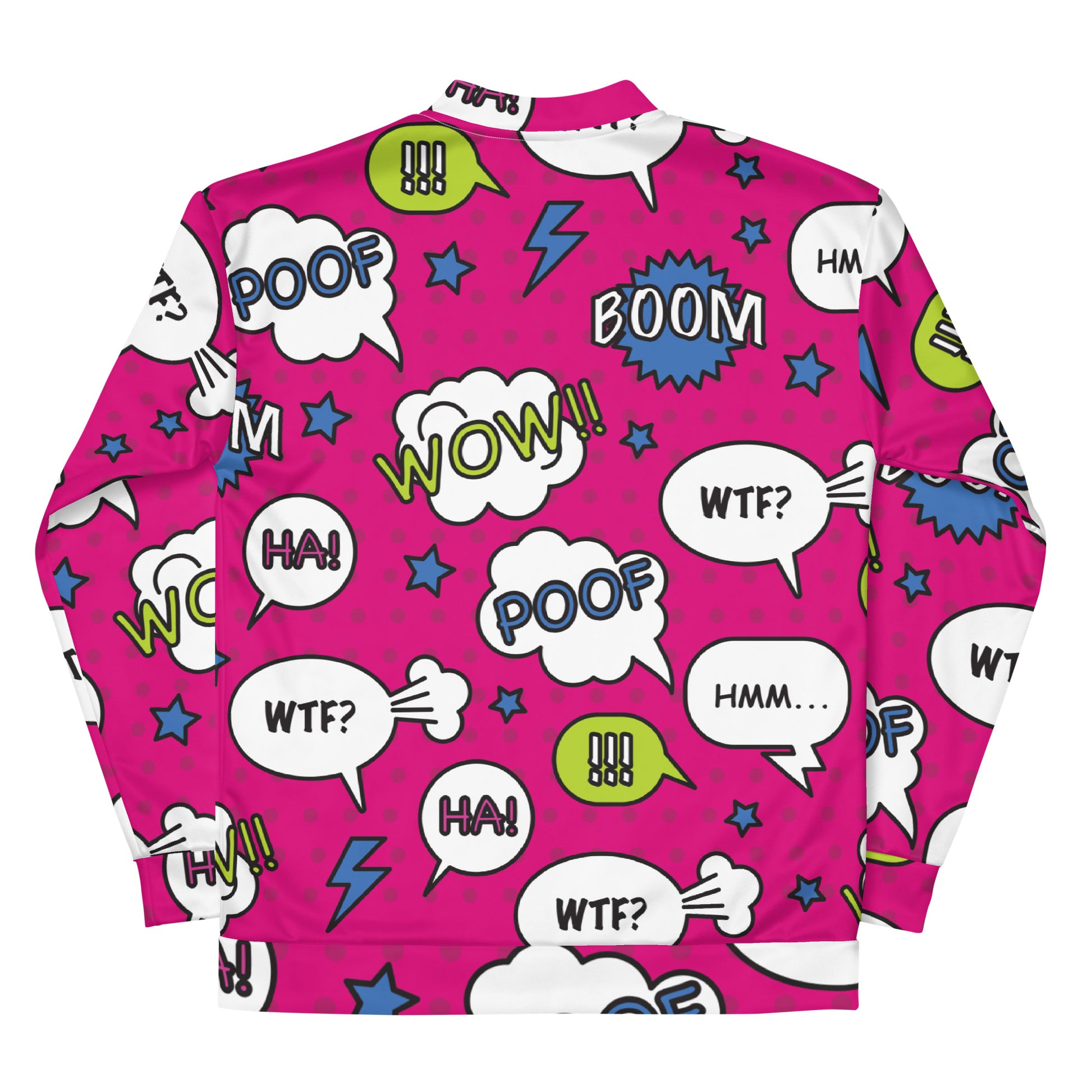 Eco friendly bomber jacket with graphic design