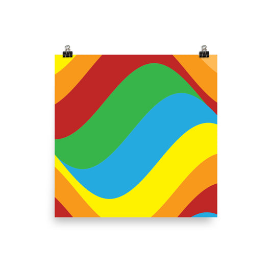 Colorful Wave - Sustainably Made Wall Poster