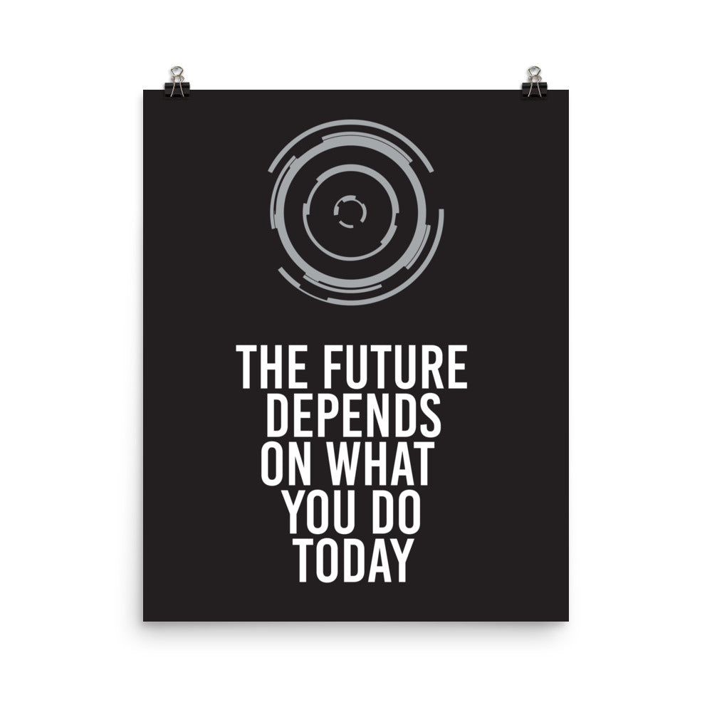 The future depends on what you do today -  Sustainably Made Home & Office Motivational Wall Posters.