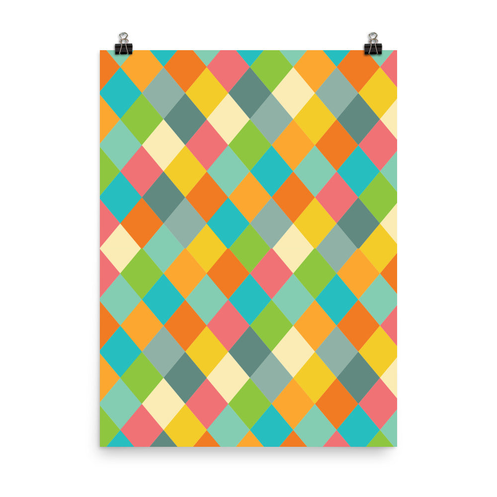 Vintage Diamond - Sustainably Made Wall Poster