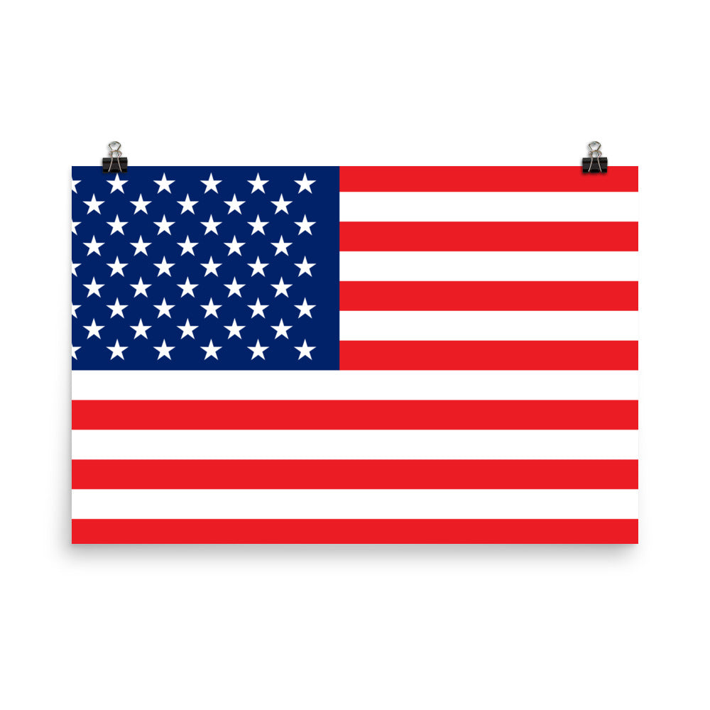 U.S.A Flag - Sustainably Made Wall Poster