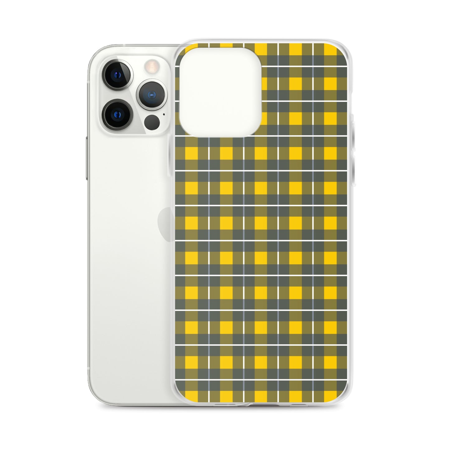 Yellow tartan - Inspired By Harry Styles - Sustainably Made Clear Case for iPhone®