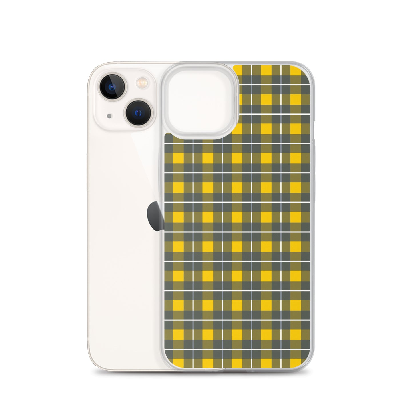 Yellow tartan - Inspired By Harry Styles - Sustainably Made Clear Case for iPhone®