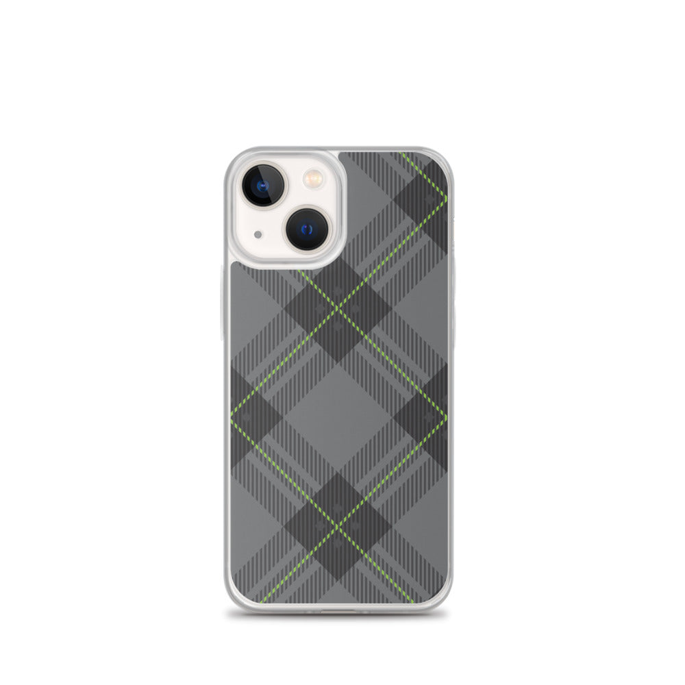Grey Tartan - Sustainably Made iPhone Case