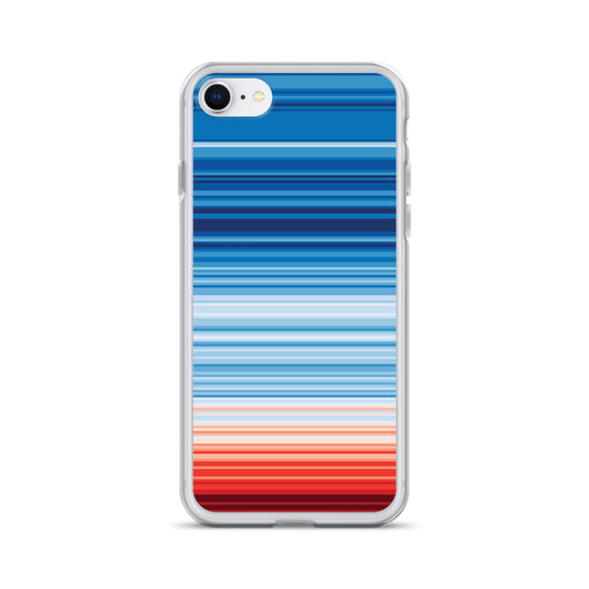 Climate Change Global Warming Stripes - Sustainably Made iPhone Case