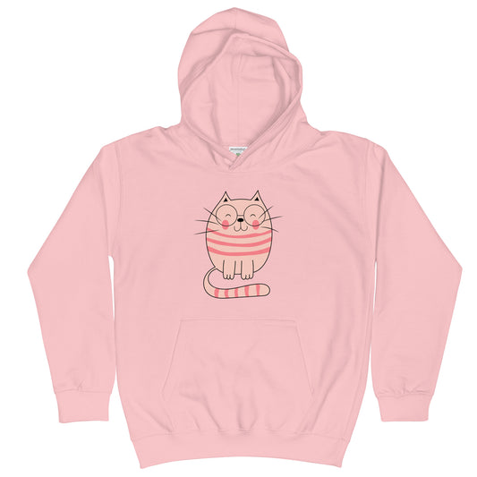 Pinky Cat - Sustainably Made Kids Hoodie