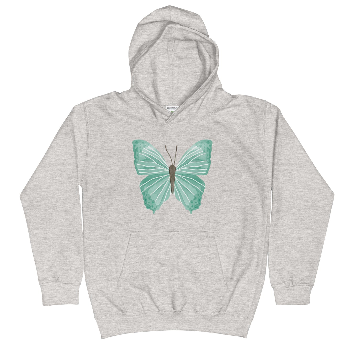 Green Butterfly - Sustainably Made Kids Hoodie