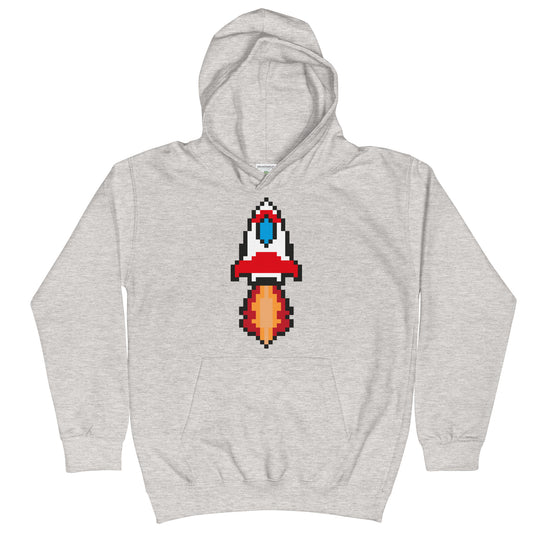 Space Shuttle Pixel - Sustainably Made Kids Hoodie