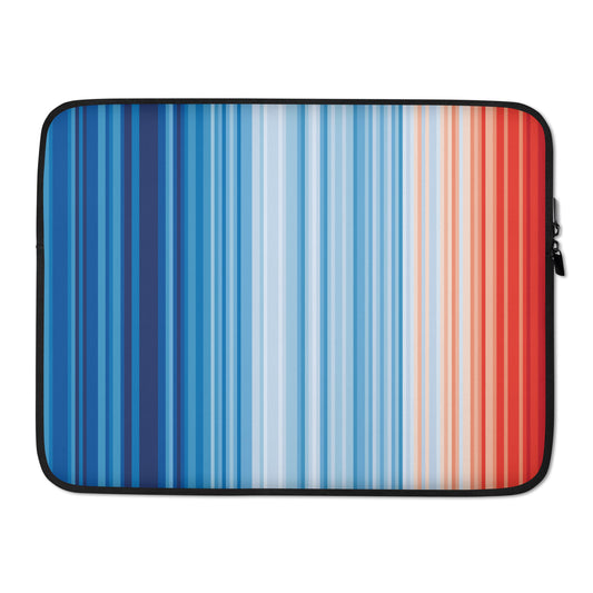 Climate Change Global Warming Stripes - Sustainably Made Laptop Sleeve