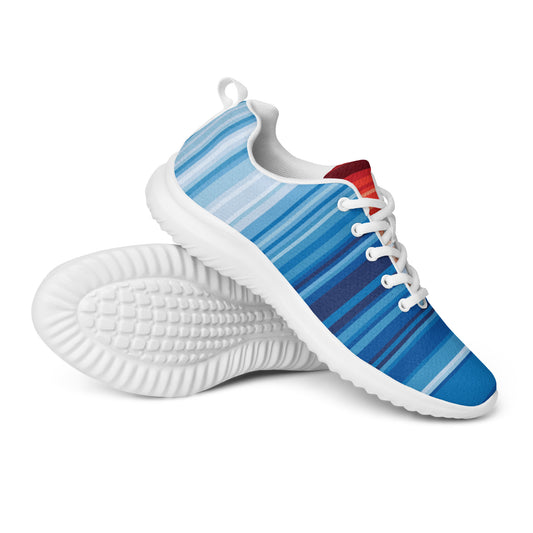 Climate Change Global Warming Stripes - Sustainably Made Men’s athletic shoes