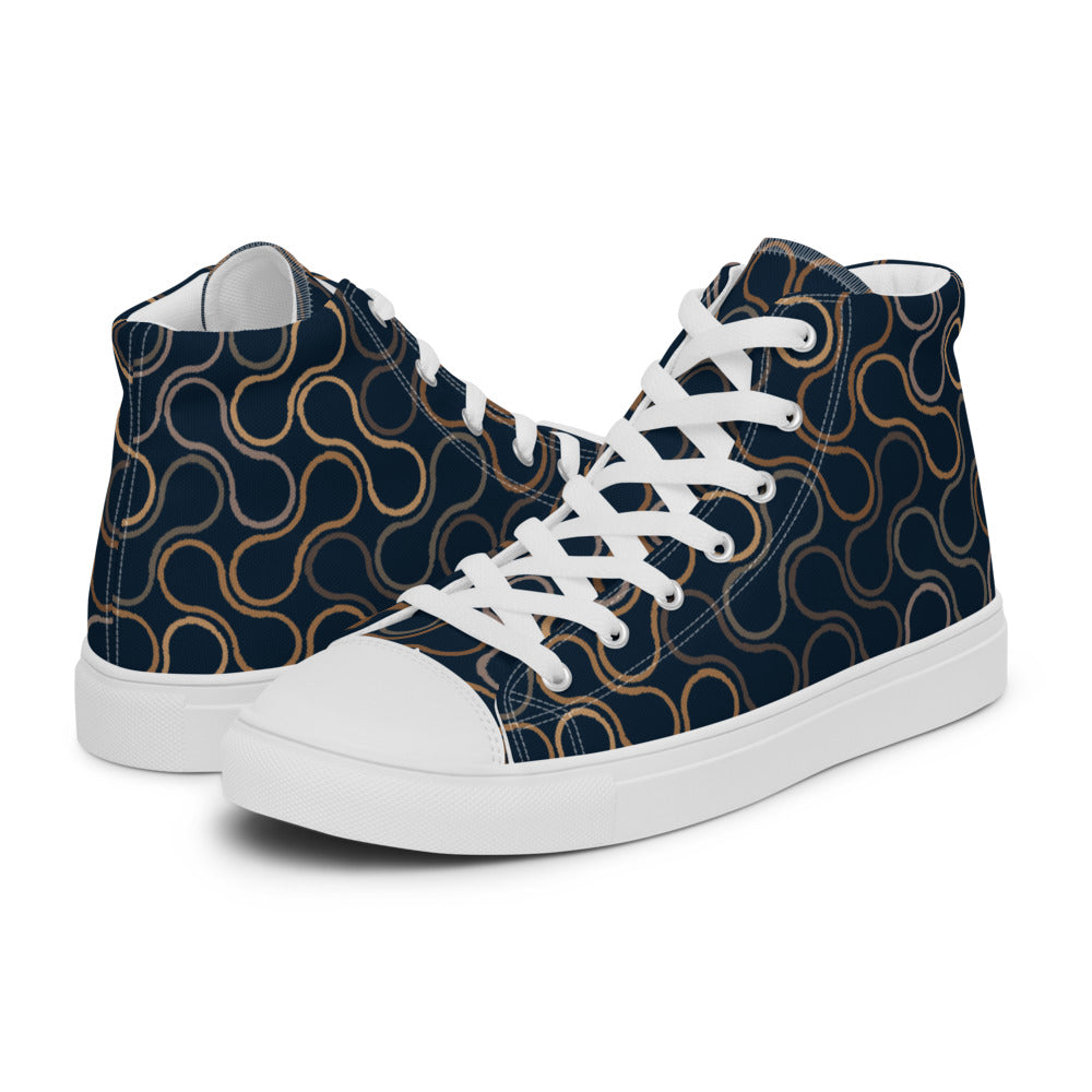 Elegant - Sustainably Made Men's High Top Canvas Shoes