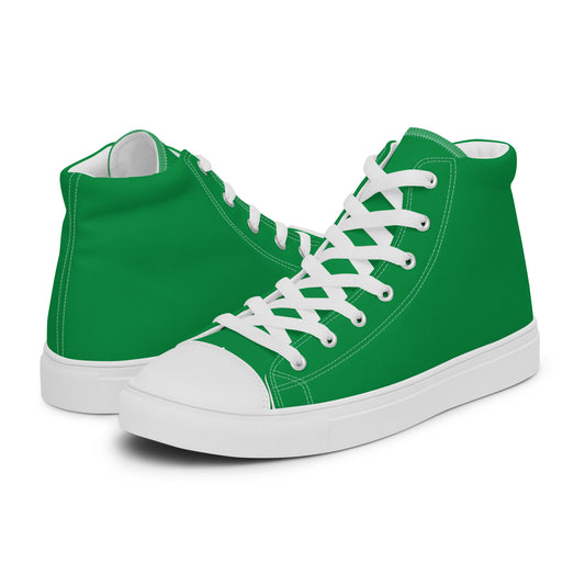 Basic Green - Sustainably Made Men's High Top Canvas Shoes