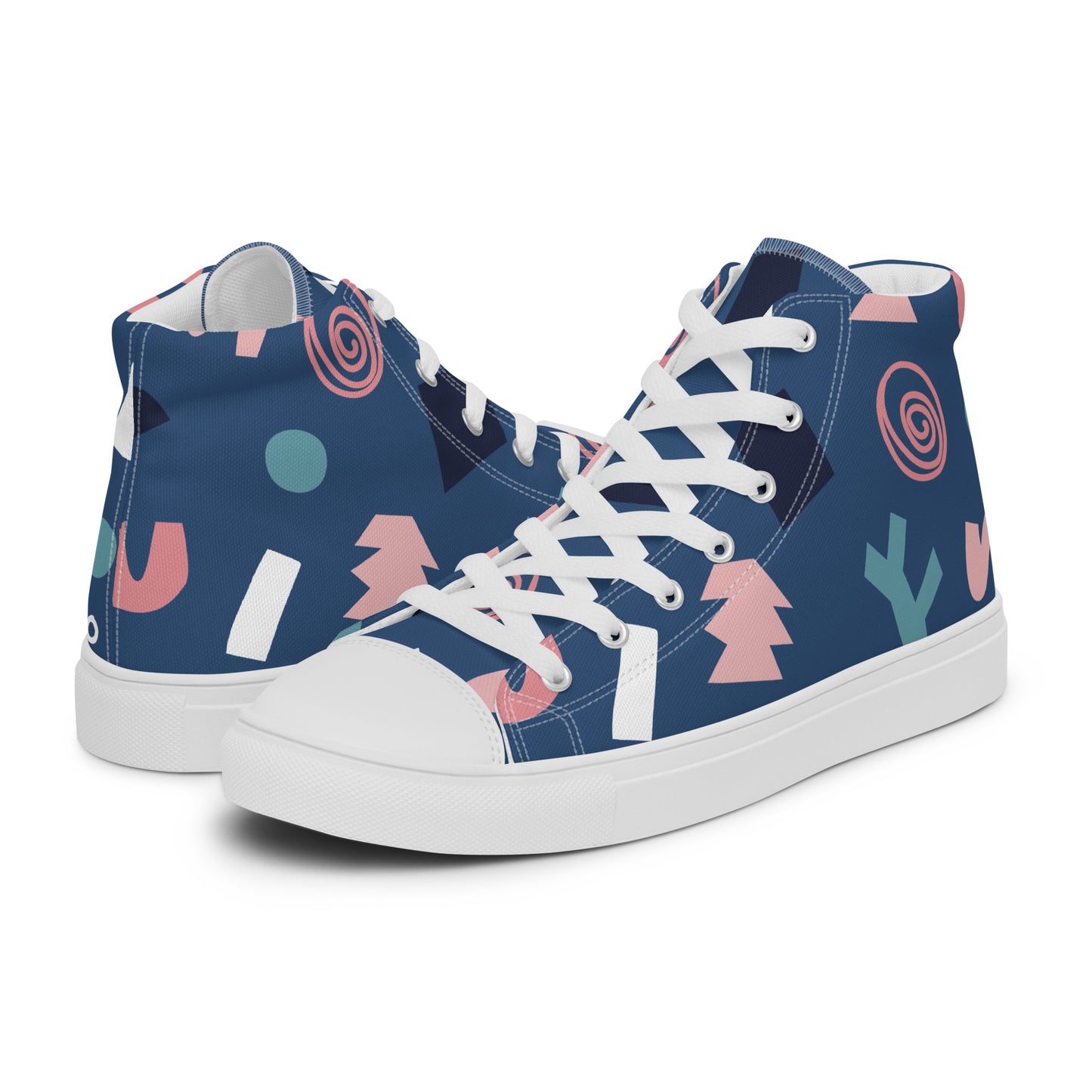 Abstract Shape - Men’s high top canvas shoes