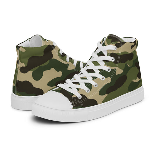 Army - Sustainably Made Men’s high top canvas shoes