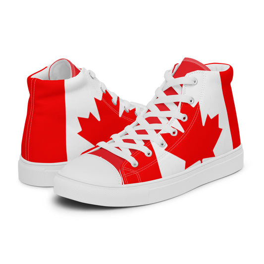 Canada Flag - Sustainably Made Men’s high top canvas shoes
