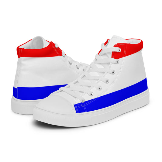 Netherland Flag - Sustainably Made Men’s high top canvas shoes