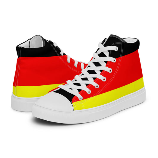 Germany Flag - Sustainably Made Men’s high top canvas shoes