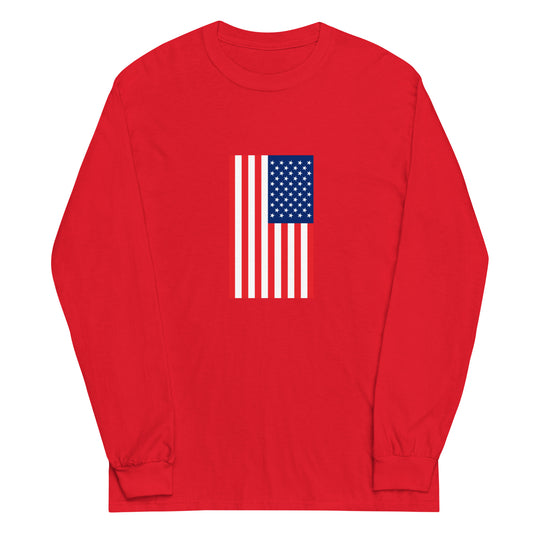 U.S.A Flag - Sustainably Made Long Sleeve Tee