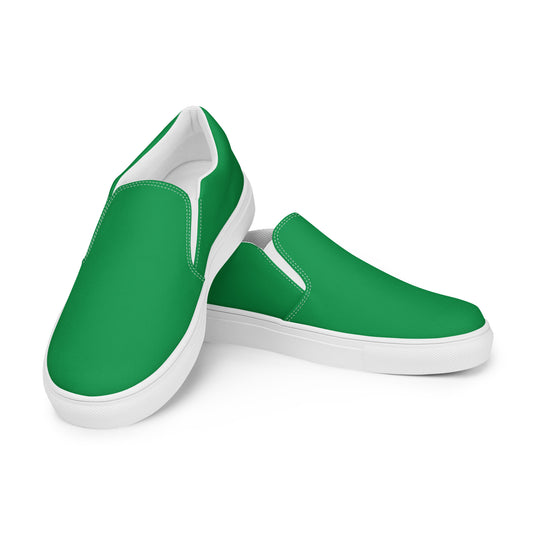 Basic Green - Sustainably Made Men's Slip-On Canvas Shoes