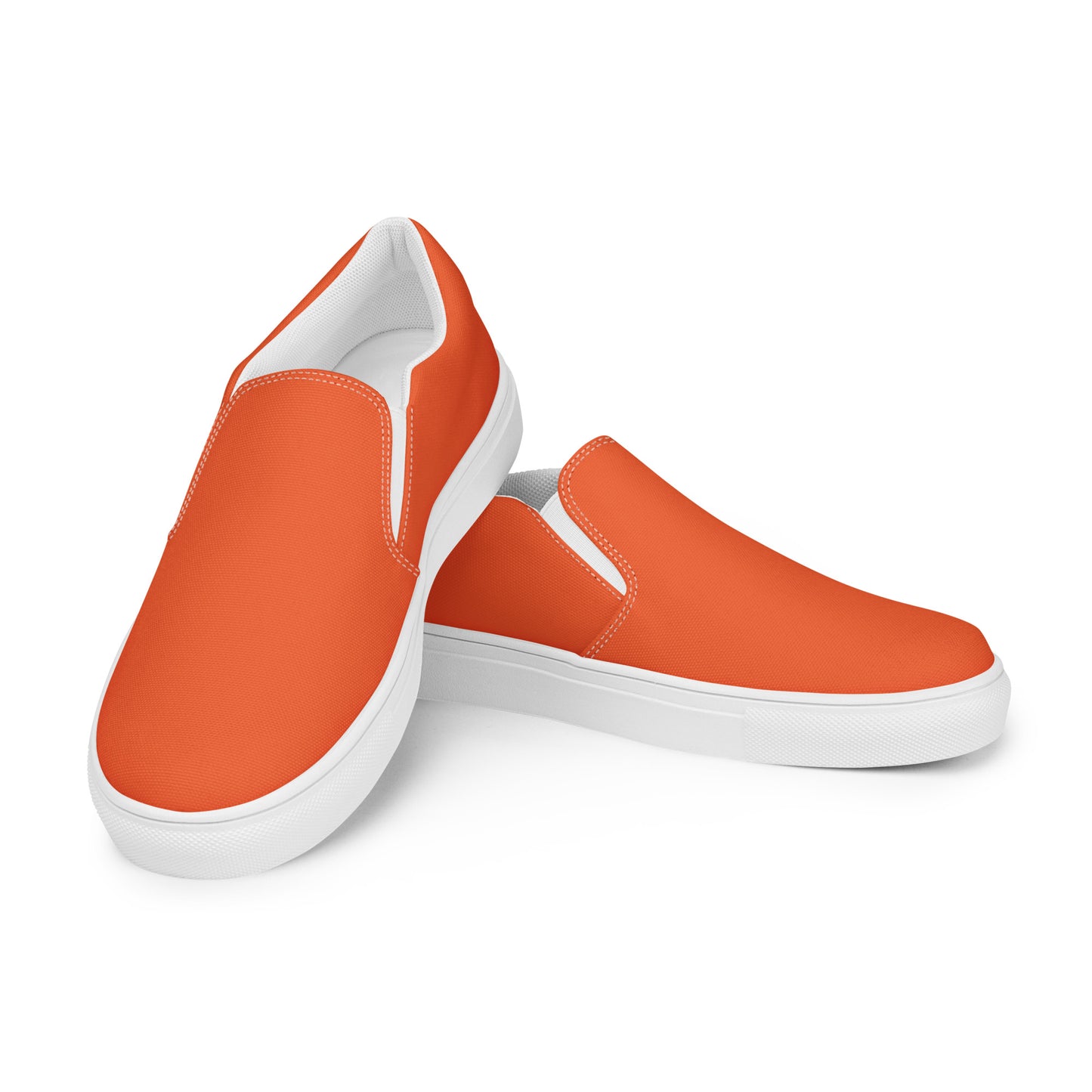 Basic Orange - Sustainably Made Men's Slip-On Canvas Shoes