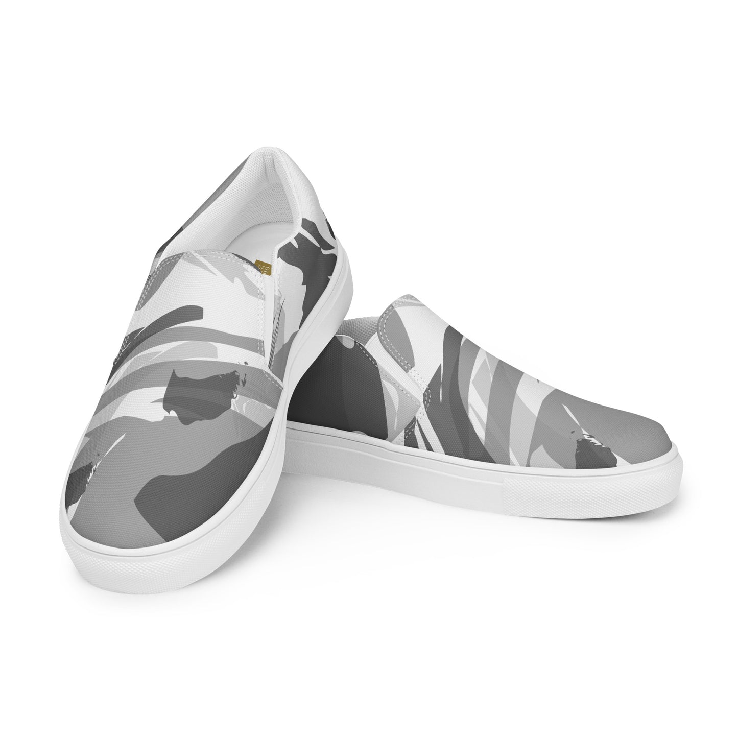 Snow Camo - Sustainably Made Men’s slip-on canvas shoes
