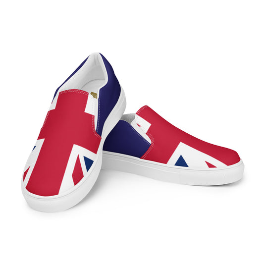 U.K Flag - Sustainably Made Men’s slip-on canvas shoes