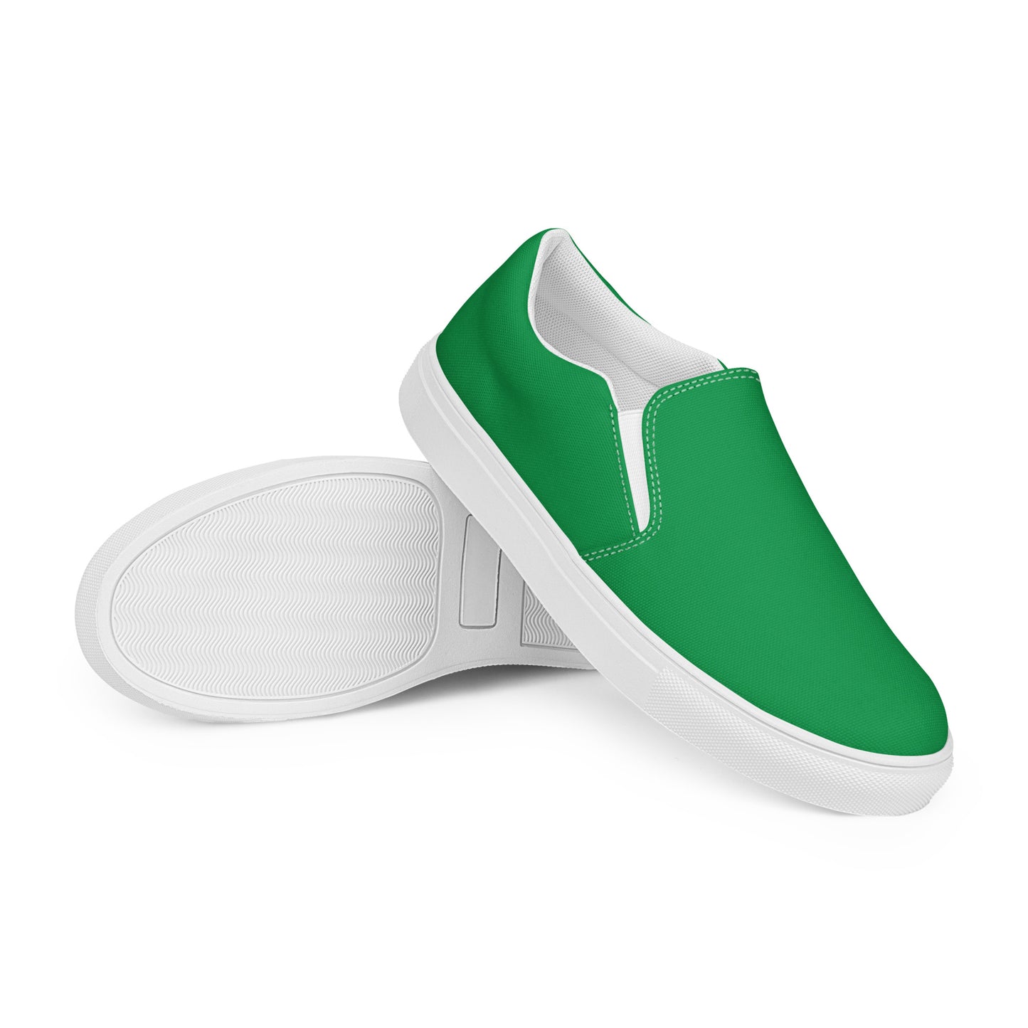 Basic Green - Sustainably Made Men's Slip-On Canvas Shoes