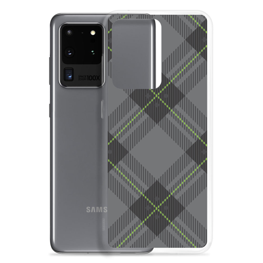 Grey tartan - Sustainably Made Samsung Case