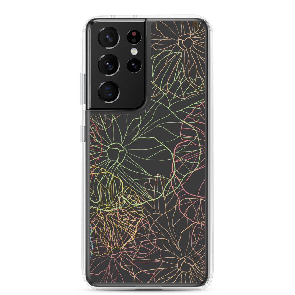 Neon Dark Floral - Sustainably Made Samsung Case