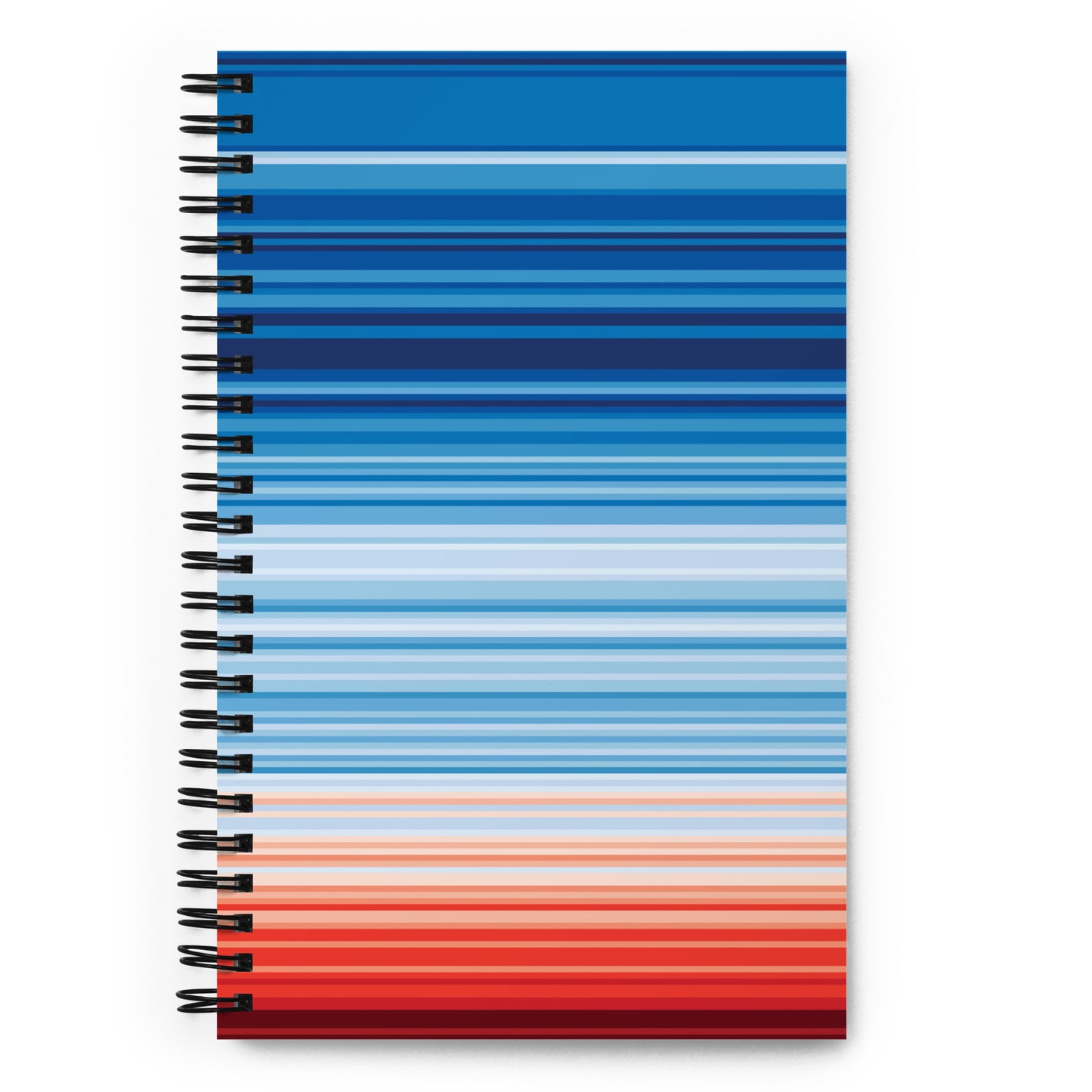 Climate Change Global Warming Stripes - Sustainably Made Spiral notebook