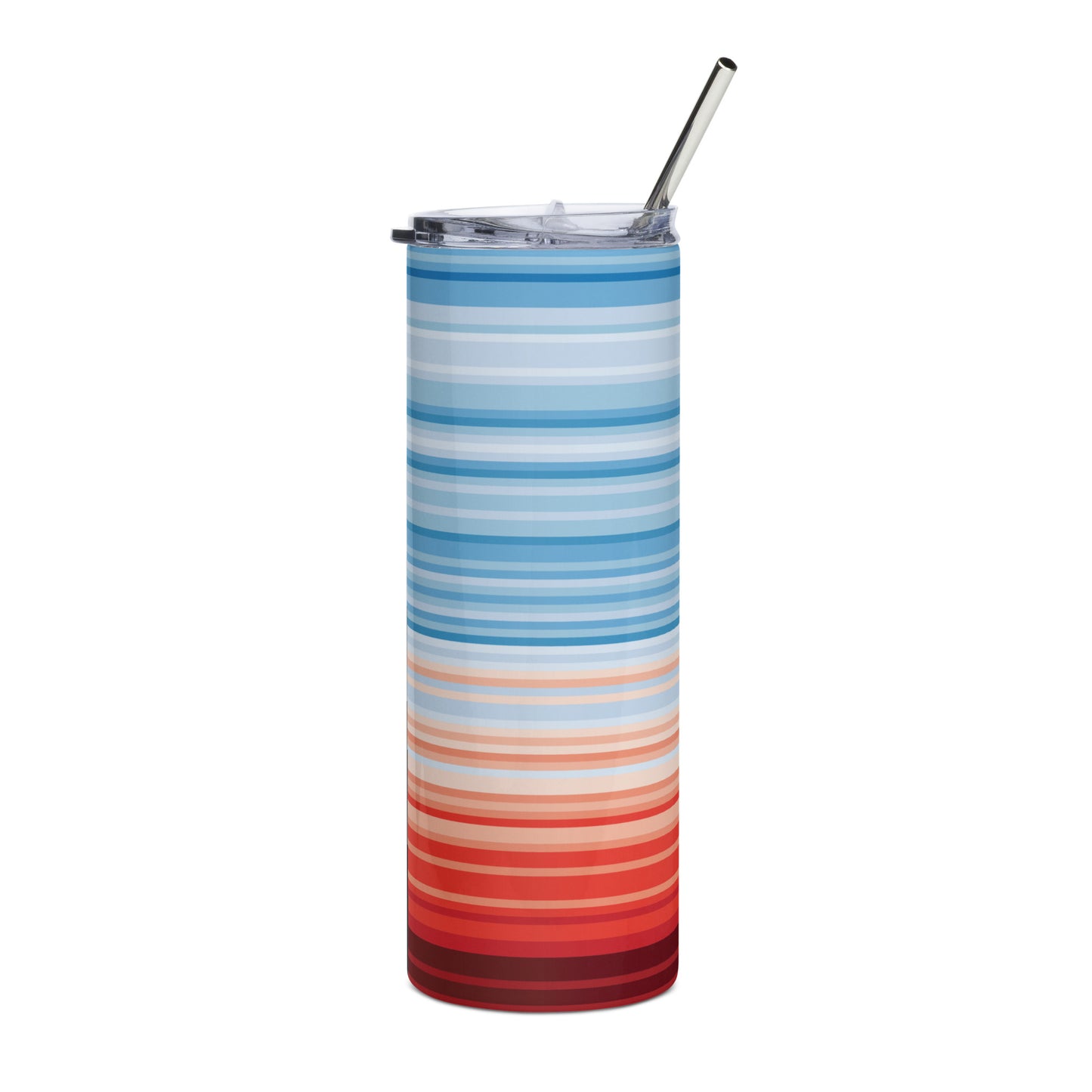 Climate Change Global Warming Stripes - Sustainably Made Stainless steel tumbler