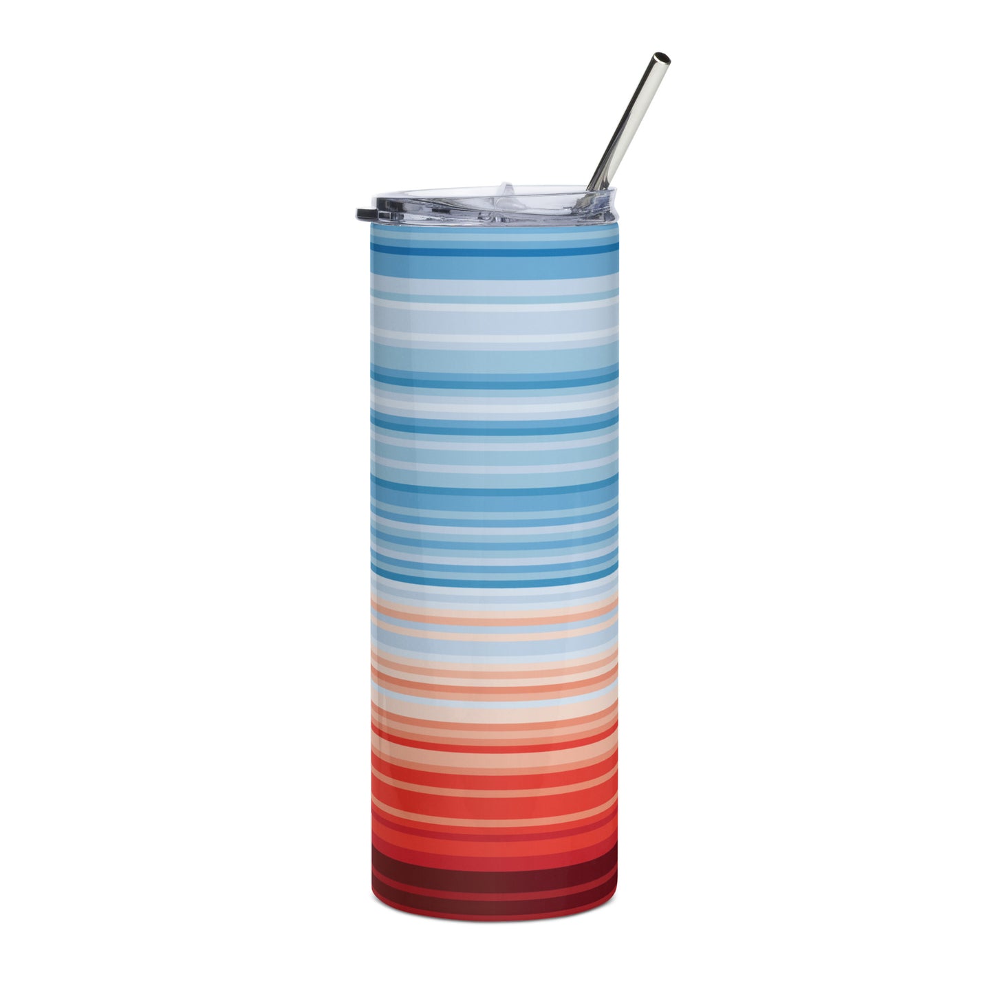 Climate Change Global Warming Stripes - Sustainably Made Stainless steel tumbler