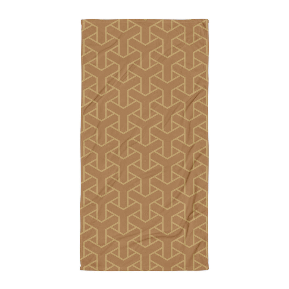 Retro Brown Pattern - Sustainably Made Towel
