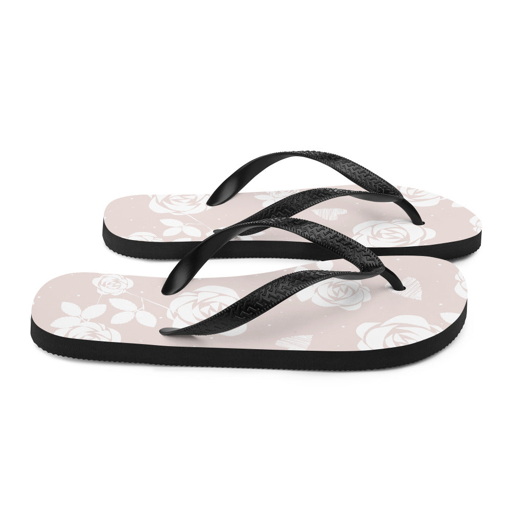 Baby Pink Floral - Sustainably Made Flip-Flops