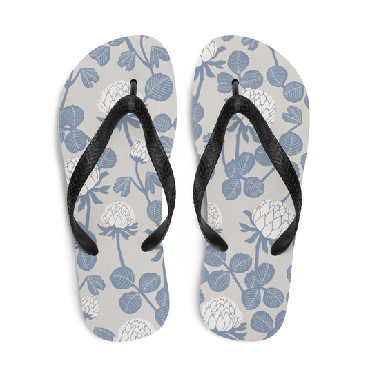 Grey Floral - Sustainably Made Flip-Flops