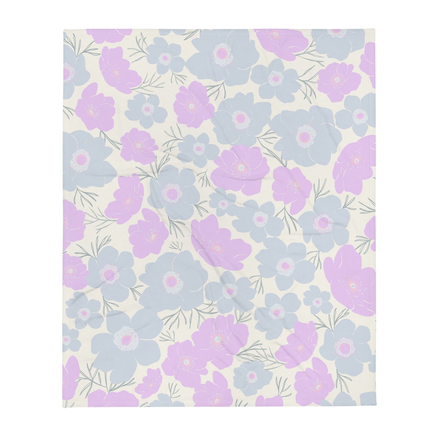 Pastel Floral - Sustainably Made Throw Blanket
